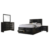 Briana 4-piece Eastern King Bedroom Set Black